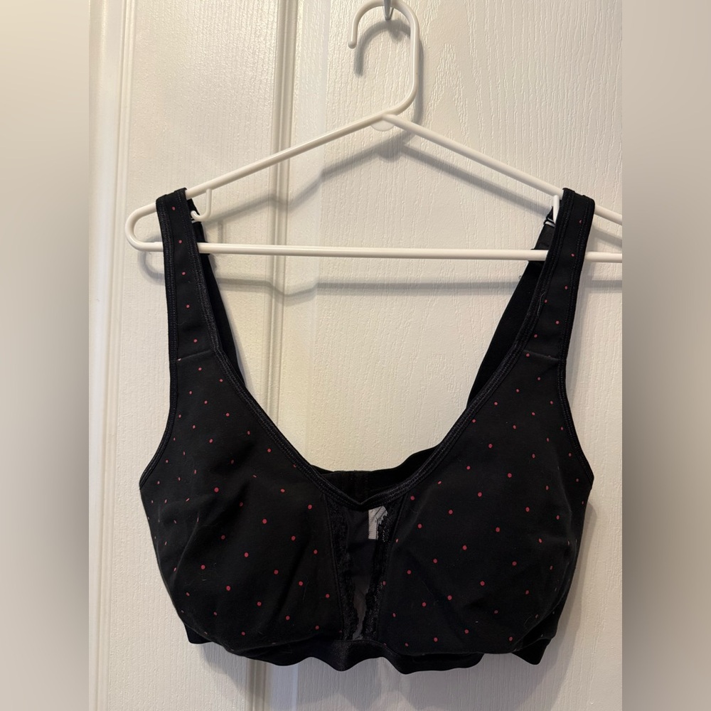 Black and Red Polka Dot Women's Bra